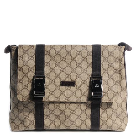 buy gucci diaper bag|GUCCI GG Plus Monogram Messenger Diaper Bag Dark Brown .